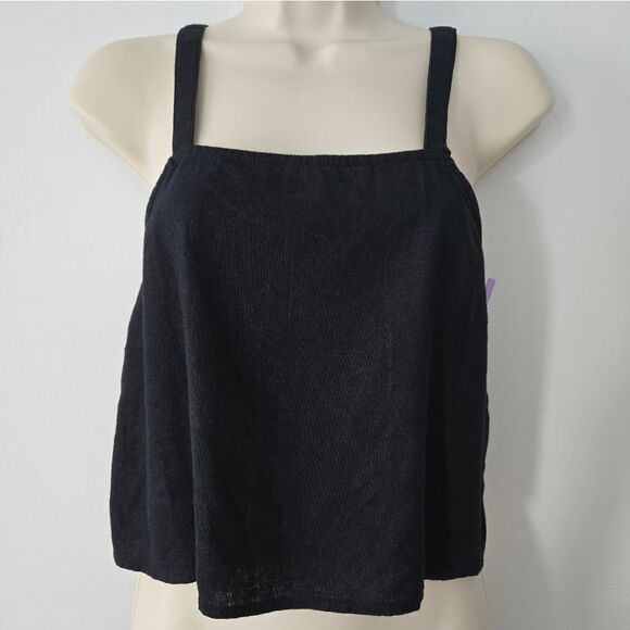 Abound Linen Blend Square Neckline Crop Top - Picture 1 of 5